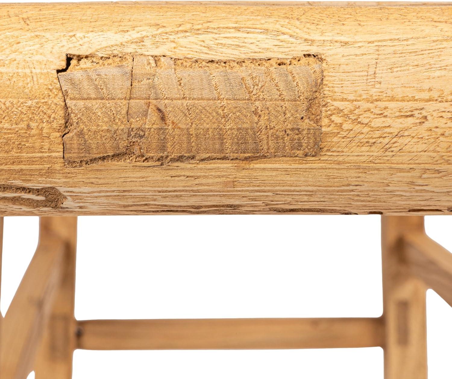 Storied Home Elm Wood Console Table Natural