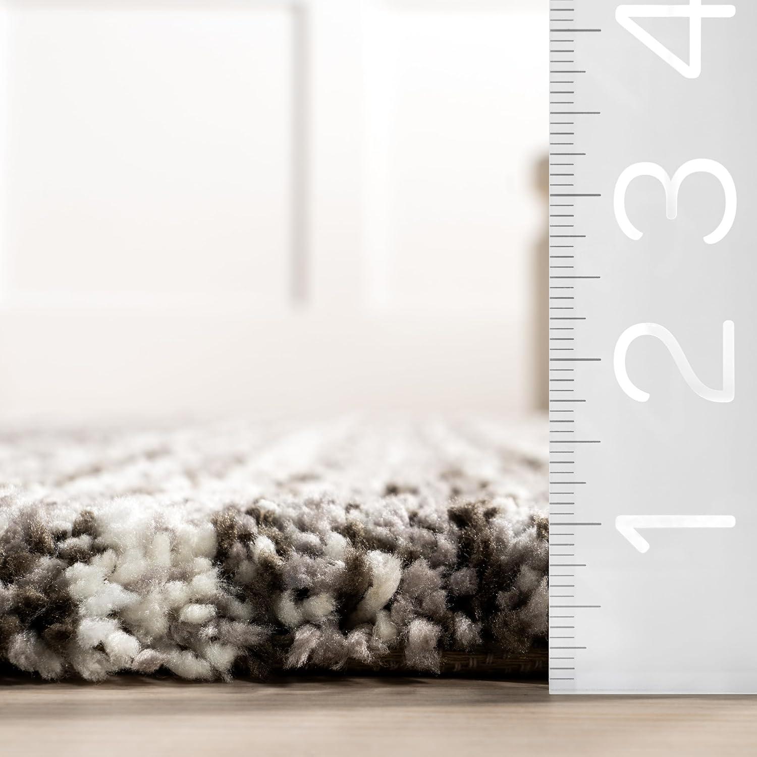 nuLOOM Classie Hand Tufted Shag Area Rug, 10' x 14', Gray Multi