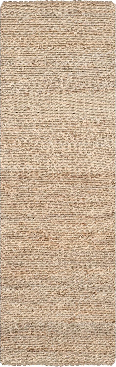 Handwoven Natural Jute 2'6" x 12' Runner Rug - Reversible and Eco-Friendly