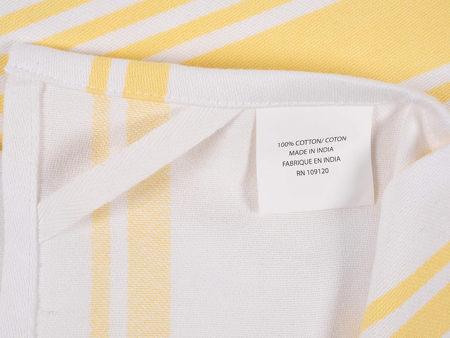 KAF Home Madison Set of 4 Absorbent, Durable and Soft Kitchen Towels | 18" x 28"  - Sunshine