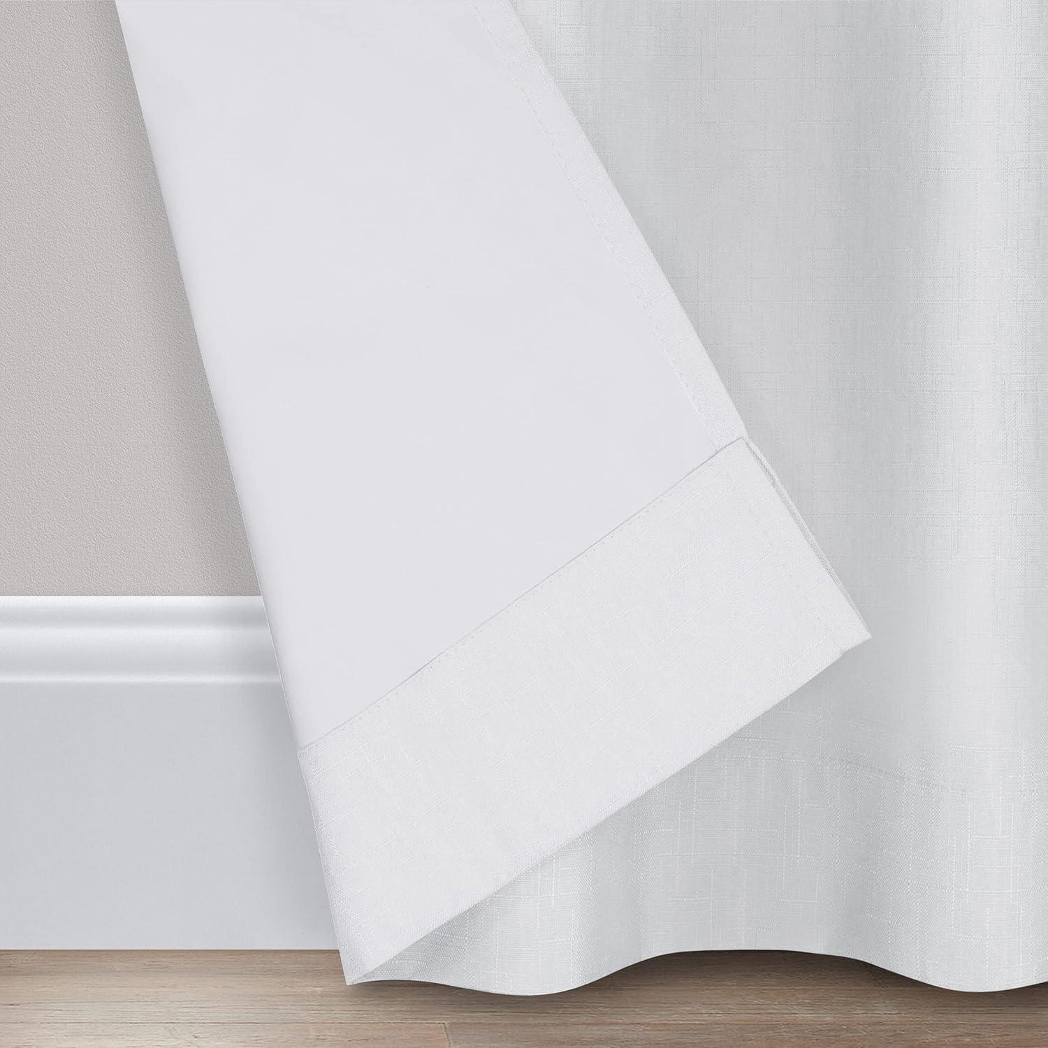 Eclipse Kendall Grommet Blackout Curtains, 63 In Long x 42 In Wide, White