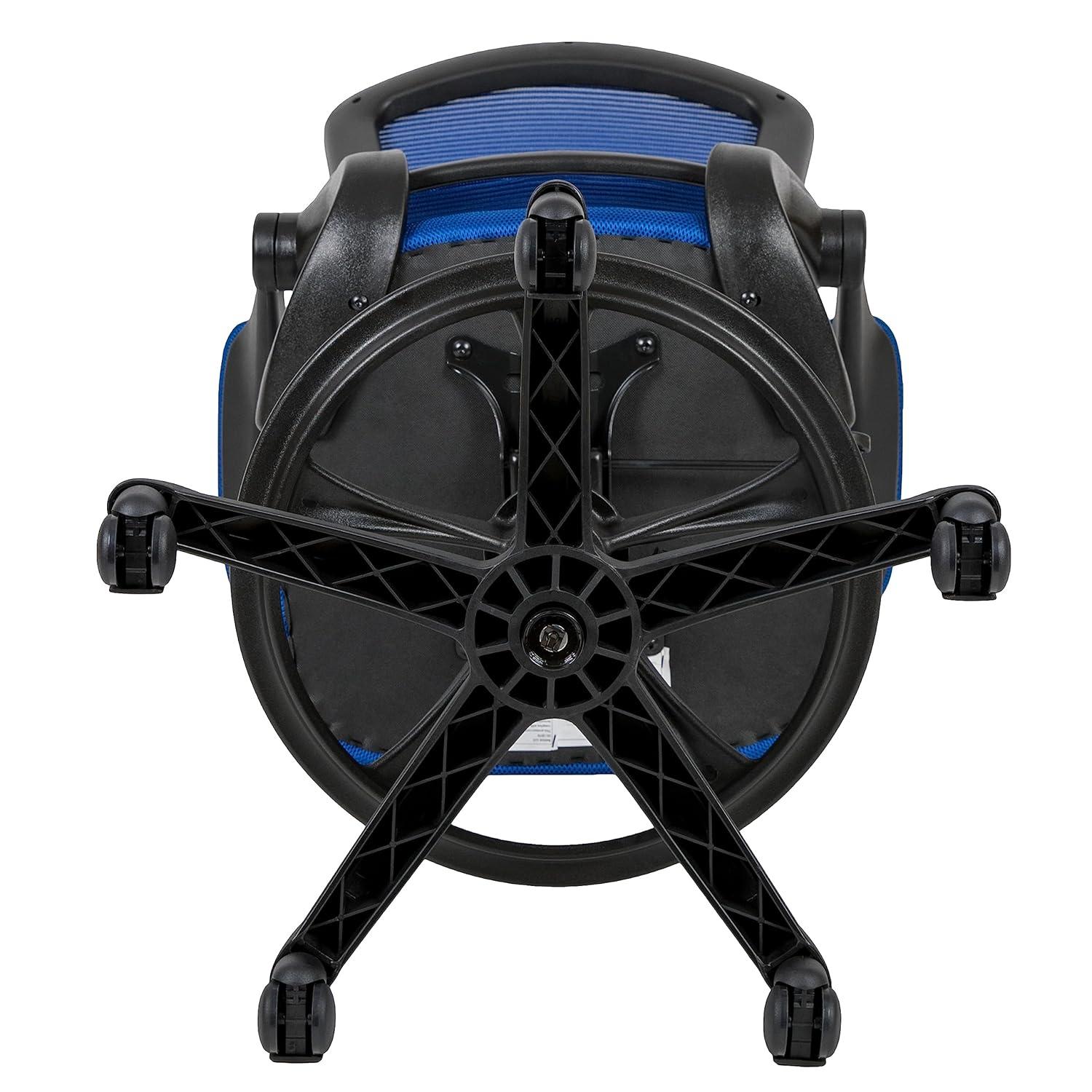 Mid-Back Mesh Ergonomic Drafting Chair with Foot Ring and Flip-Up Arms