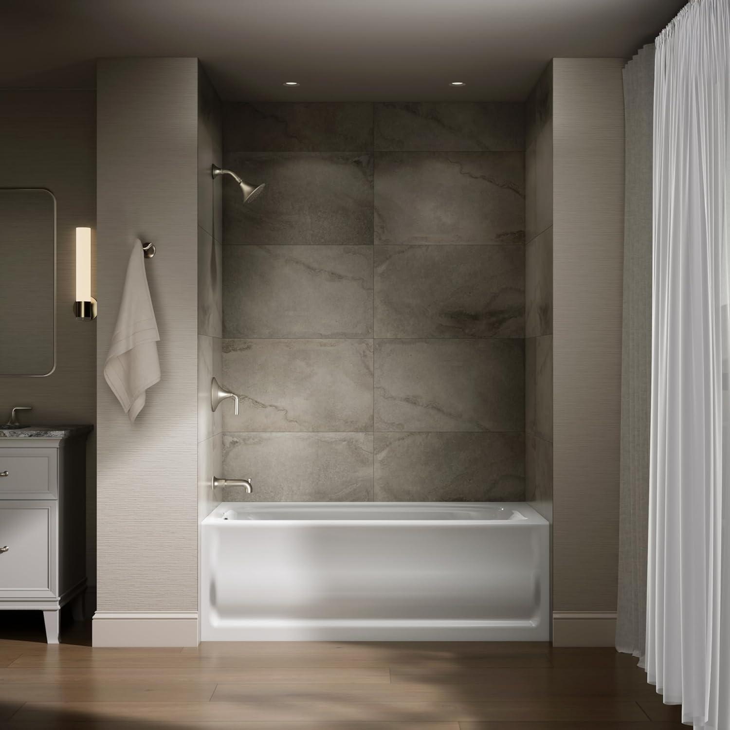 Bancroft® 60" x 32" Alcove Soaking Acrylic Bathtub