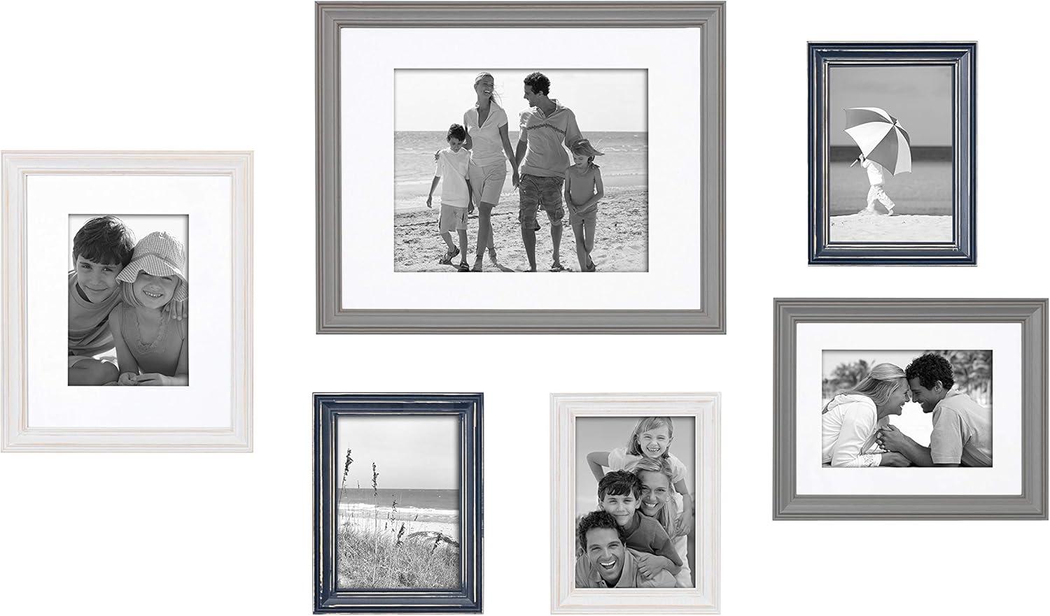6pc Bordeaux Frame Boxs White/Black/Gray - Kate &#38; Laurel All Things Decor