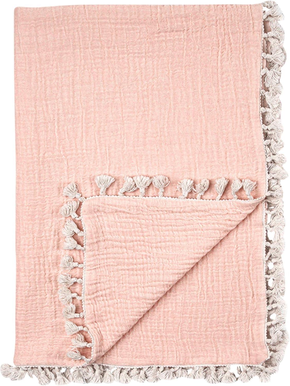 Crane Baby 6-Layer 100% Cotton Muslin Baby Blanket, 30"x40", For Baby Nursery or Stroller by Crane Baby