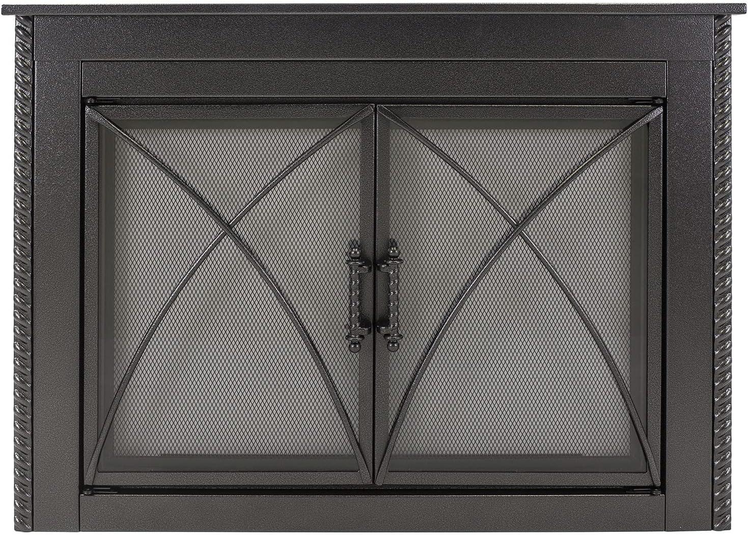 Pleasant Hearth Albus Collection Fireplace Glass Door, Small