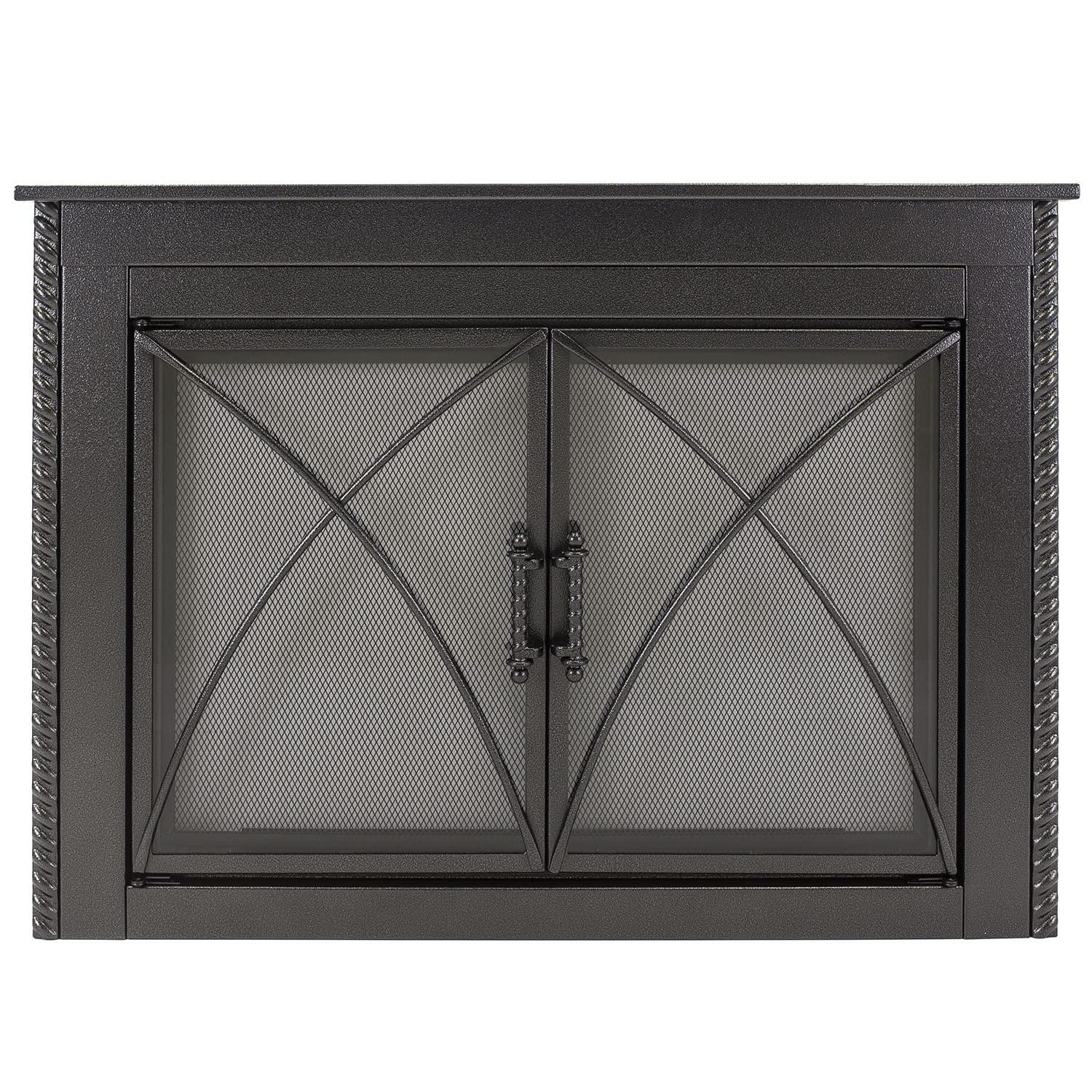 Pleasant Hearth Albus Collection Fireplace Glass Door, Small