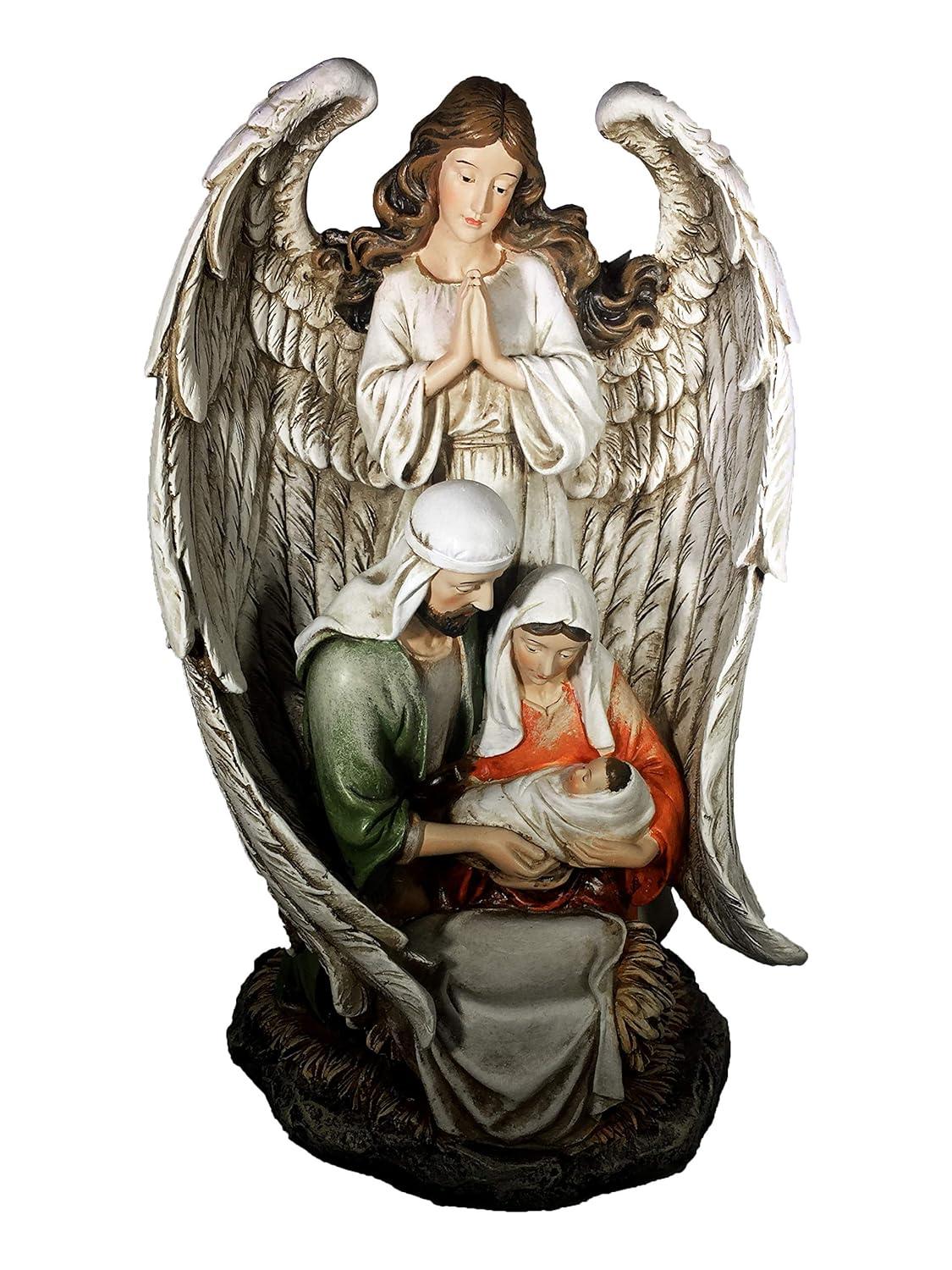 Guardian Angel with Holy Family Figure