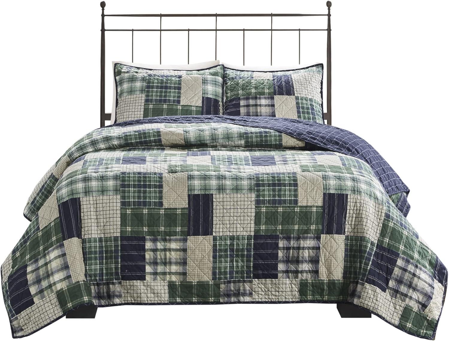 Timber 3 Piece Reversible Printed Quilt Set