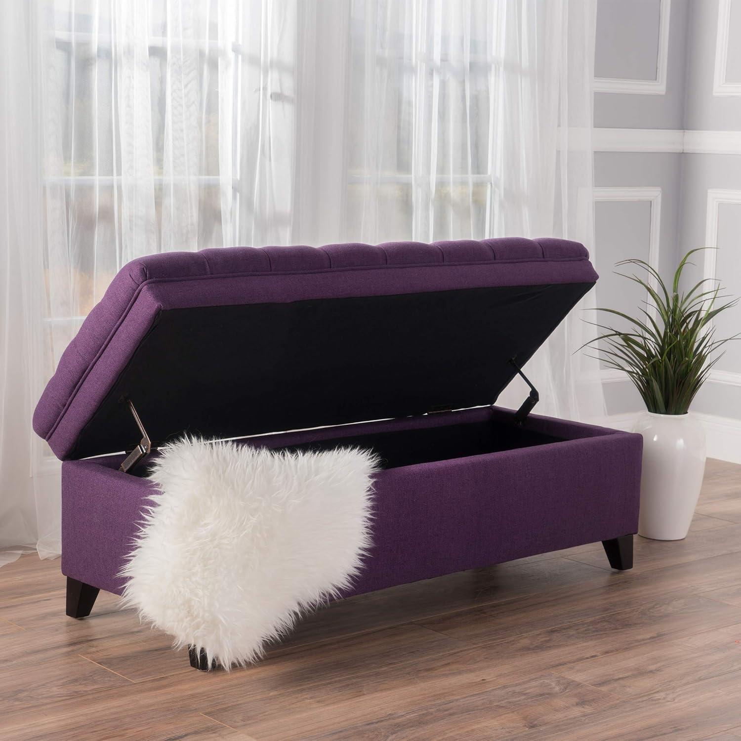 Juliana Storage Ottoman Purple - Christopher Knight Home