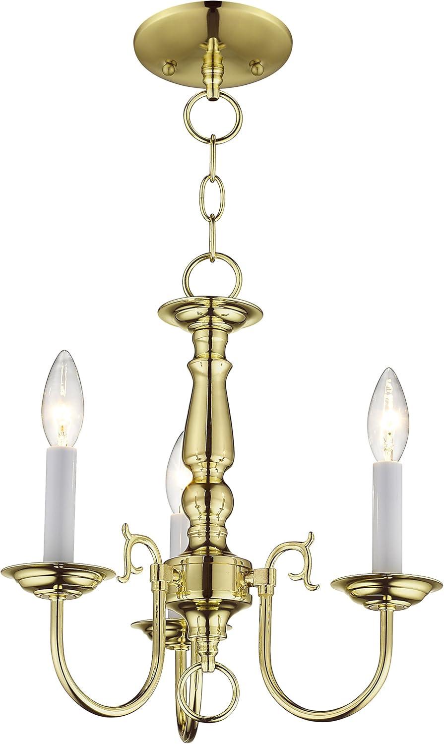 Livex Lighting Williamsburgh 3 - Light Chandelier in  Polished Brass