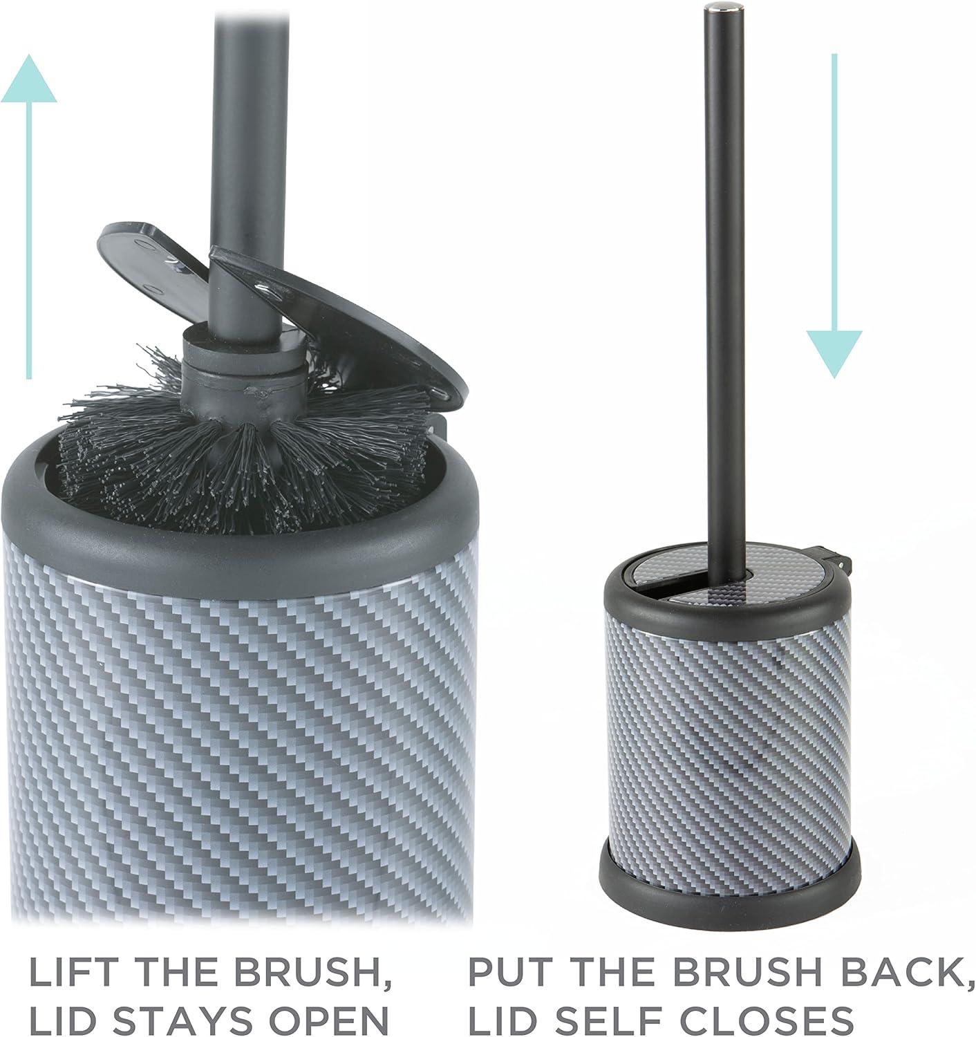 Toilet Brush with Self Closing Lid - Bath Bliss