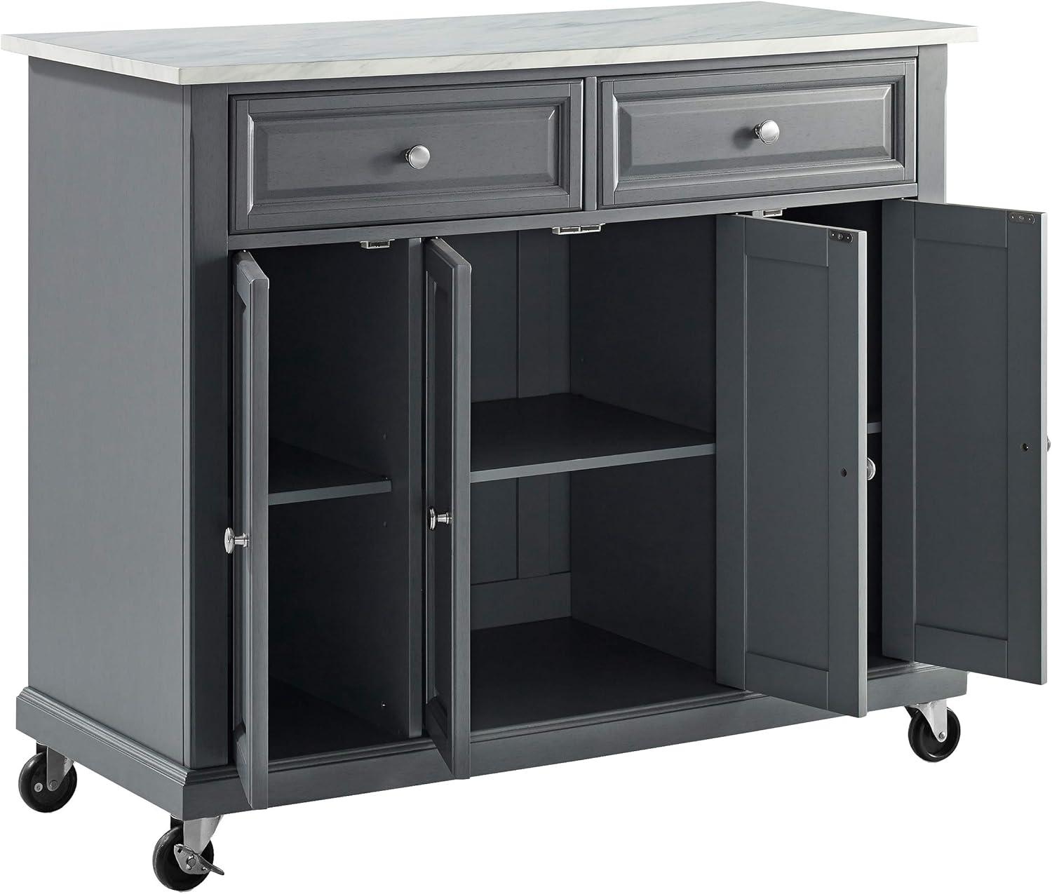 Avery Kitchen Cart - Crosley: Hardwood Brushed Nickel