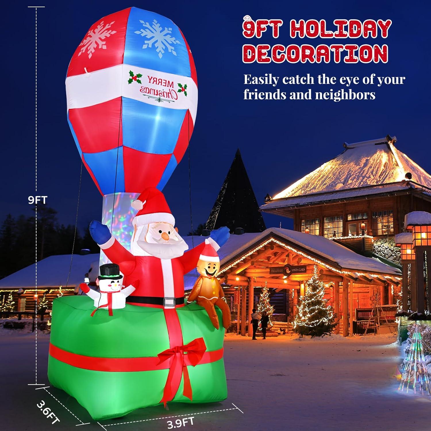 8 FT Halloween Inflatables Clown Outdoor Decorations with Dynamic Flame Projector Light, Halloween Blow Up Yard Decorations with LEDs for Outside Party Garden Lawn Decor