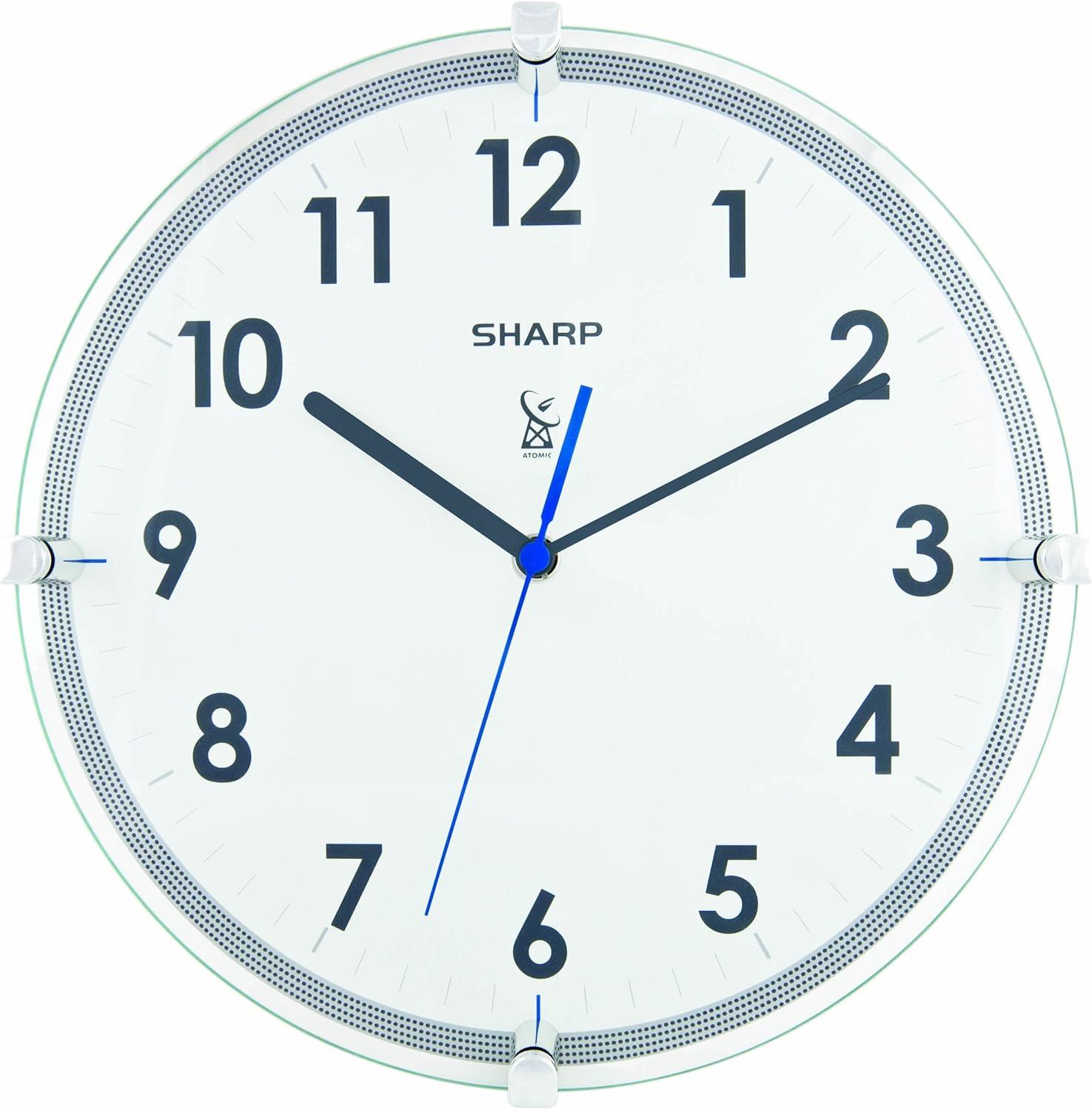 Modern Gray and Blue Atomic Analog Wall Clock