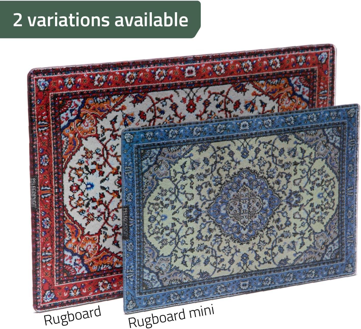 Peleg Design Rugboard Tempered Glass Cutting Board for Kitchen, Multi Purpose Decorative Glass Chopping Board, Heat Resistant Shatter Resistant Serving Tray (9.6 x 14.4 inches)