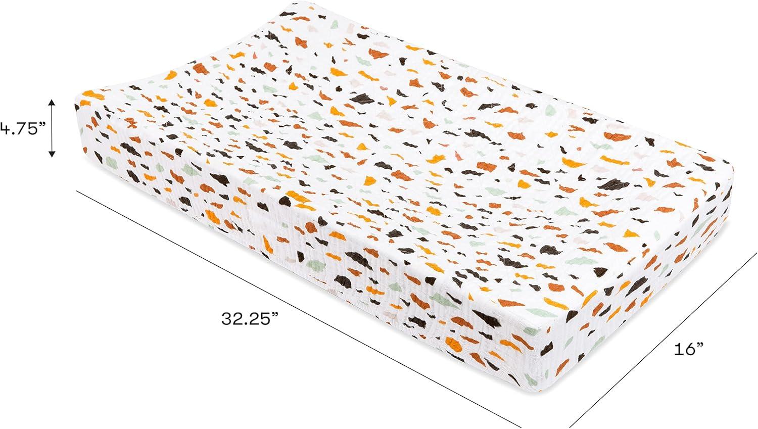 babyletto Terrazzo Quilted Muslin Changing Pad Cover