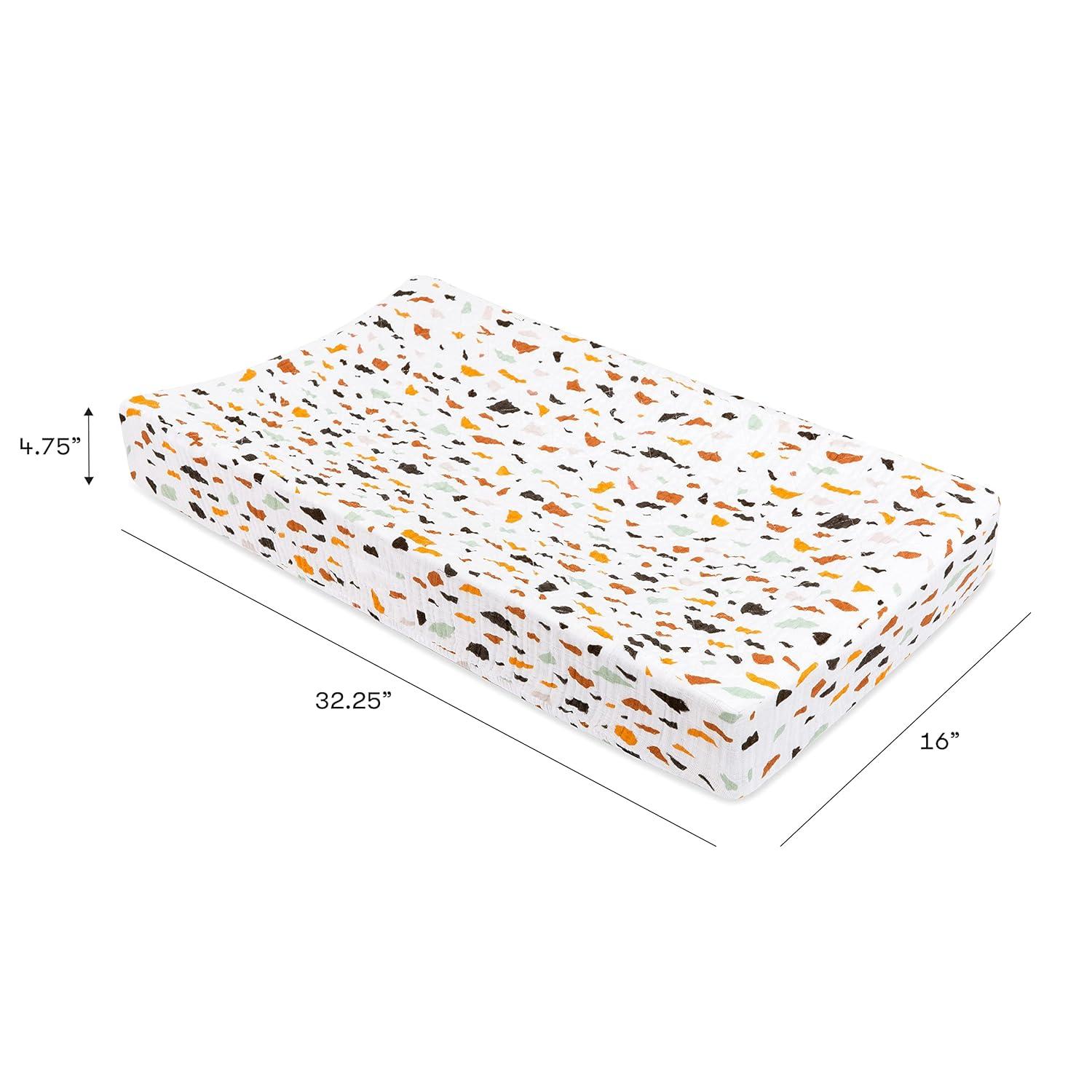 babyletto Terrazzo Quilted Muslin Changing Pad Cover