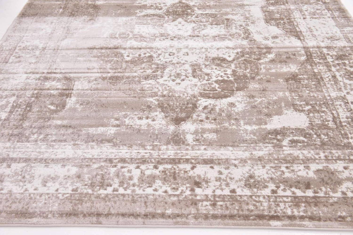 Unique Loom 8' 0 x 8' 0 Sofia Salle Garnier Beige Area Rug