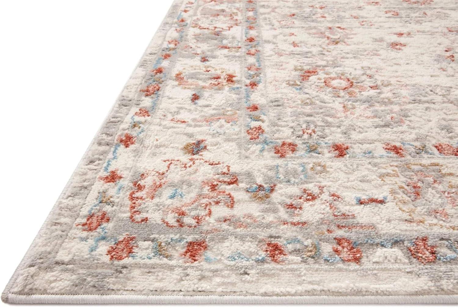 Loloi II Estelle Collection EST-01 Ivory / Rust Oriental Area Rug 7'-10" x 10'-2"