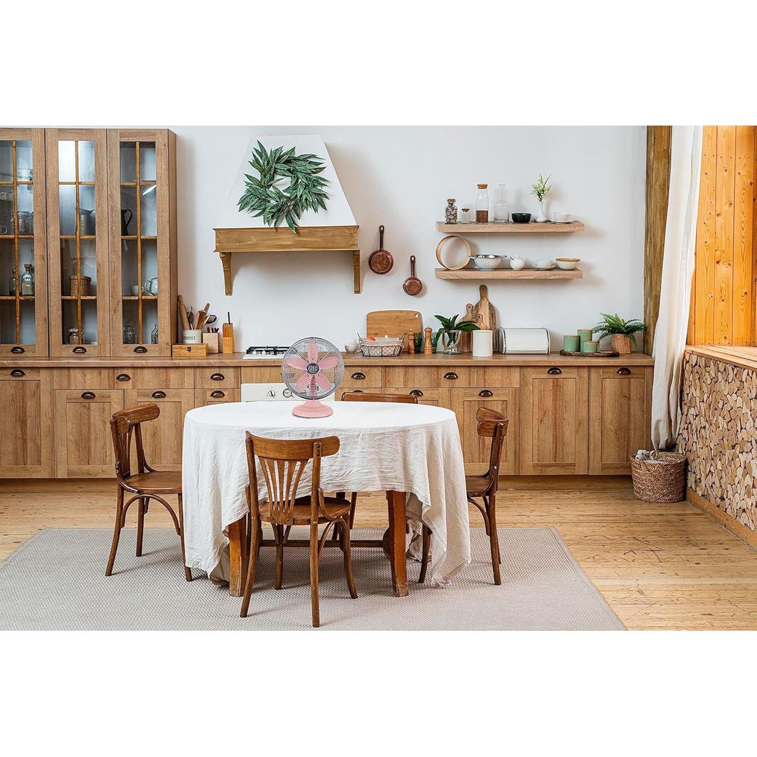 Good Housekeeping Good Housekeeping's All-Metal Retro 3-Speed 12" Oscillating Office Desk Table Fan (Multiple Finishes Available)