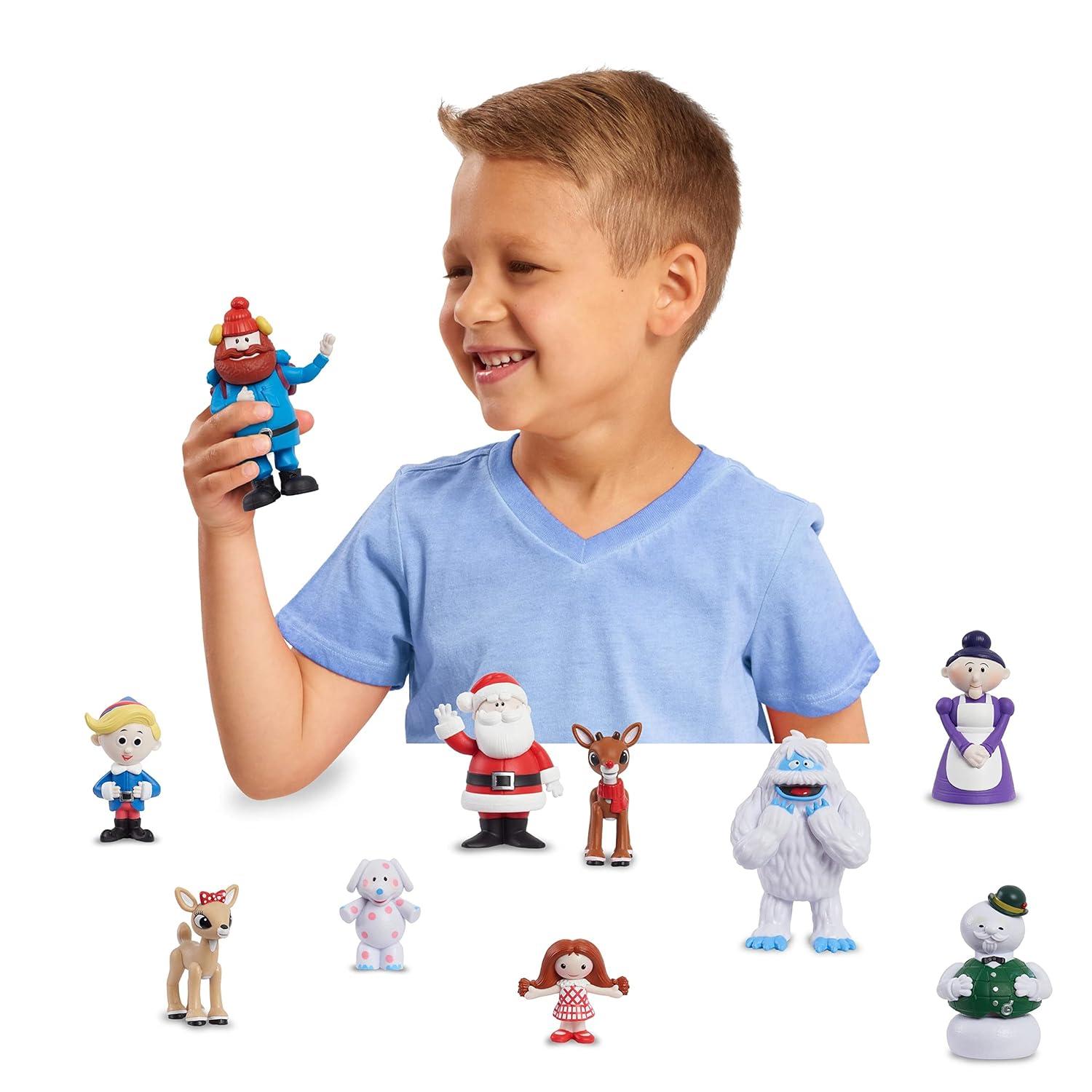 Rudolph the Red-Nosed Reindeer® Figure Set, 10-Piece Figure Set, Kids Toys for Ages 3 up