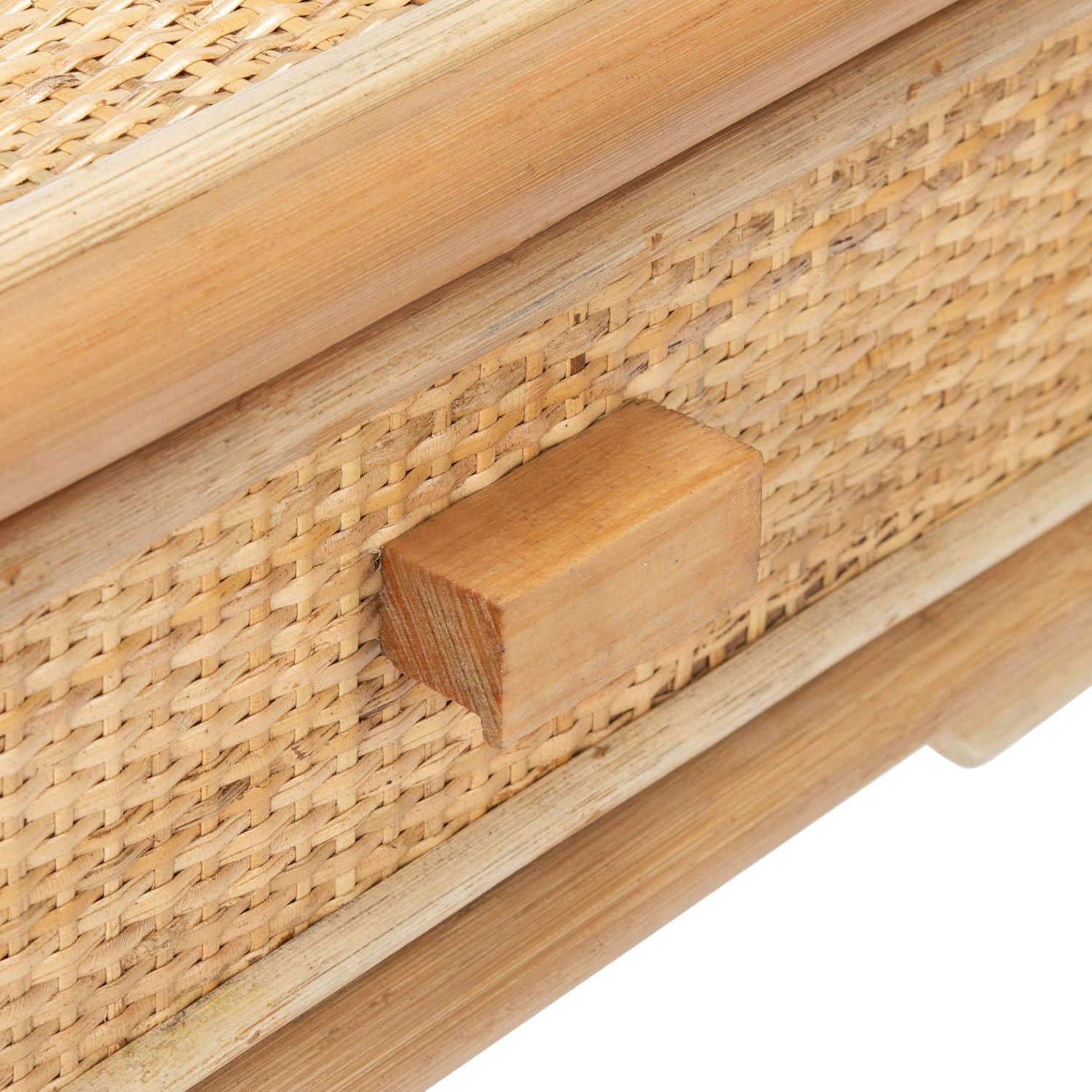 Roya 1 Drawer 1 Shelf Nightstand - Natural - Safavieh.