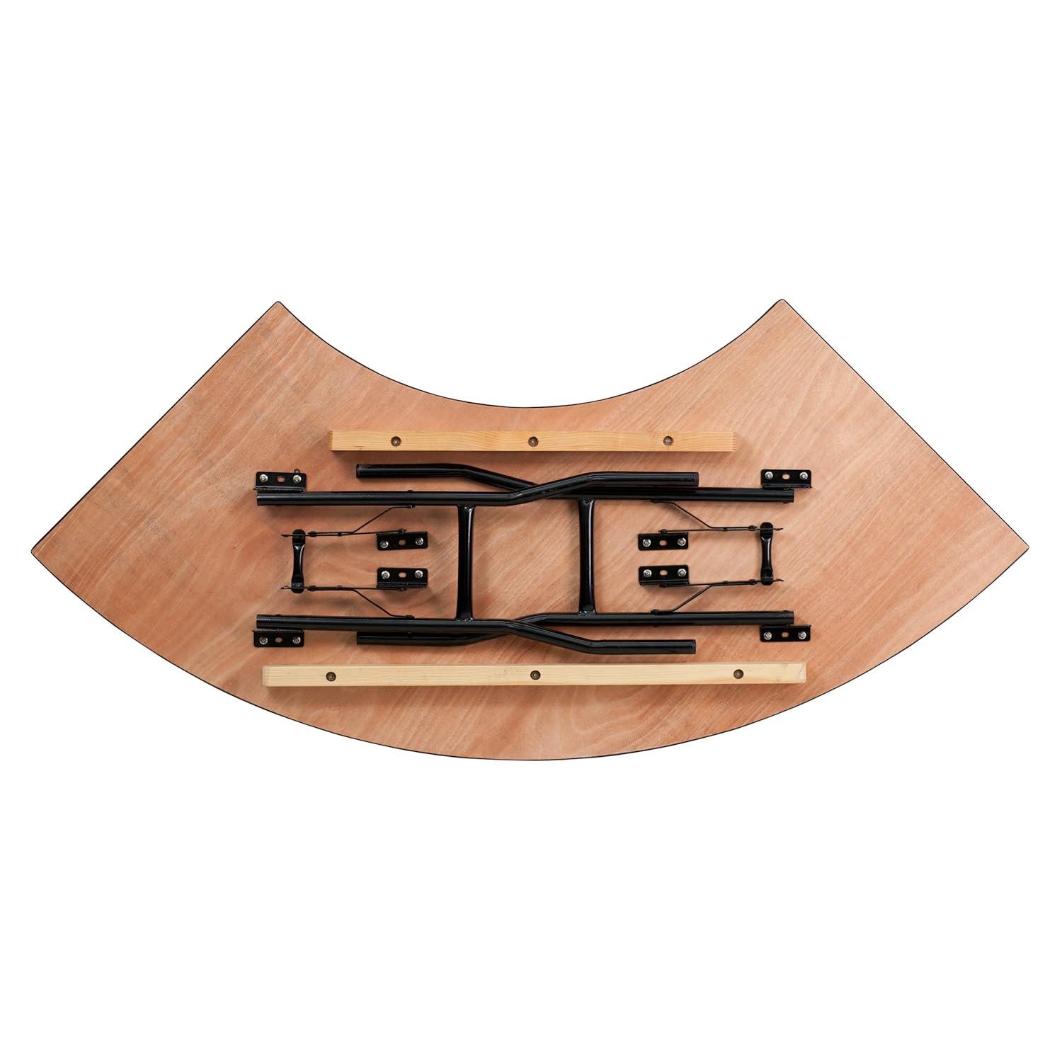 Flash Furniture Wofford 5.5 ft. x 2 ft. Serpentine Wood Folding Banquet and Hospitality Table