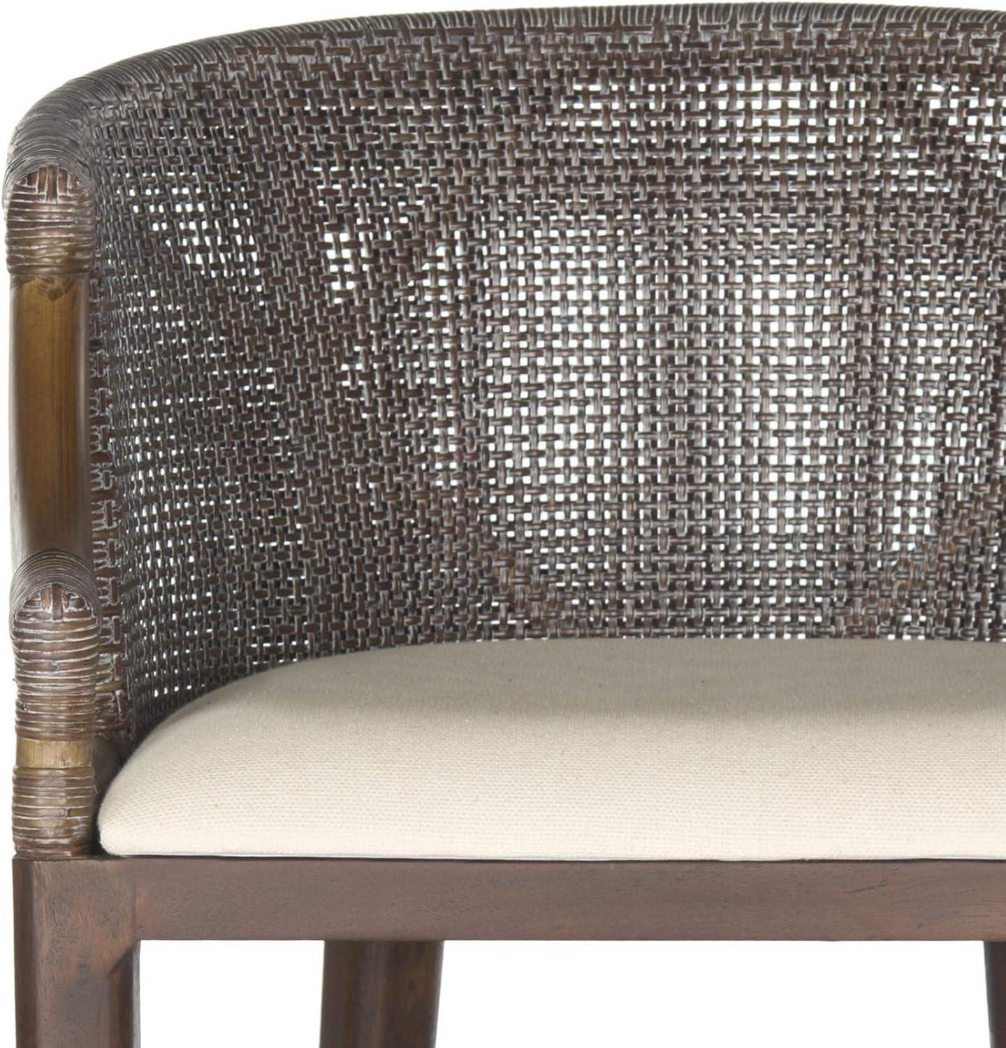 Brando Bar Stool - Brown/White - Safavieh