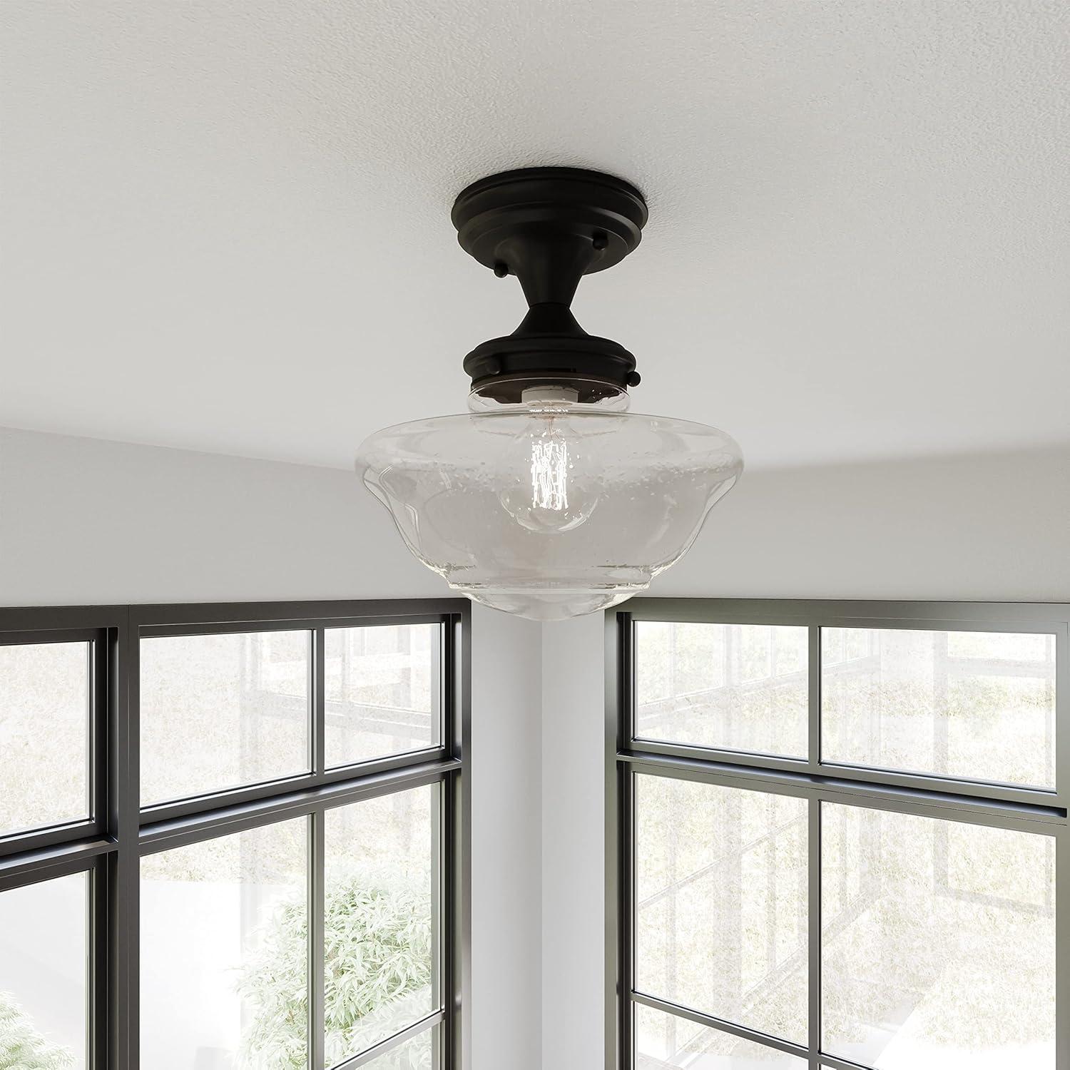 Design House  Schoolhouse Ceiling Light in Matte Black