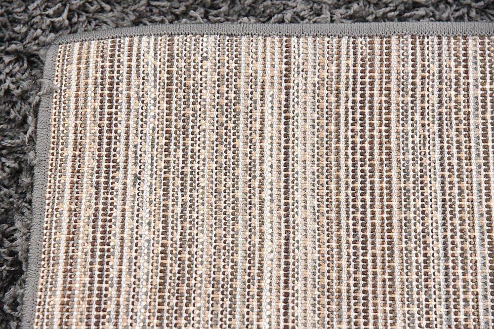 Unique Loom 4' 1 x 6' 1 Solid Shag Graphite Gray Area Rug