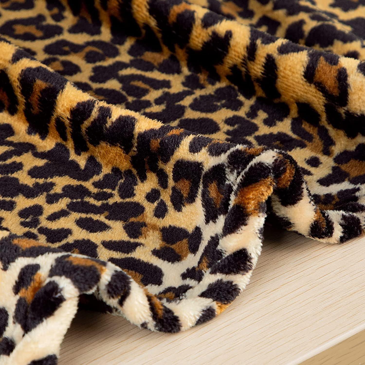 Flannel Fleece Throw Blanket for Couch, Leopard Print Blanket for Adult, Lightweight Cozy Soft Cheetah Blanket for Bed Sofa 260GSM, Suitable for All Seasons (Brown Leopard,50x60inches)