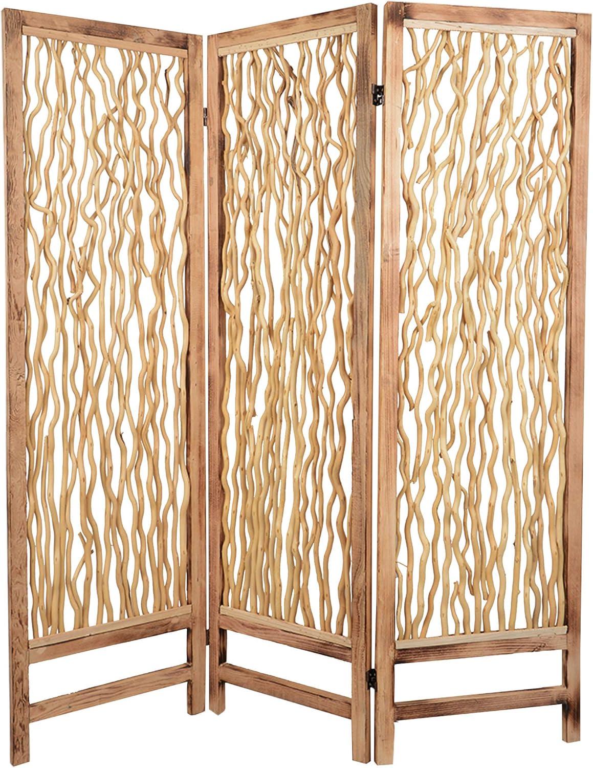 Contemporary Foldable 3 Panel Falling Springs Screen Room Divider