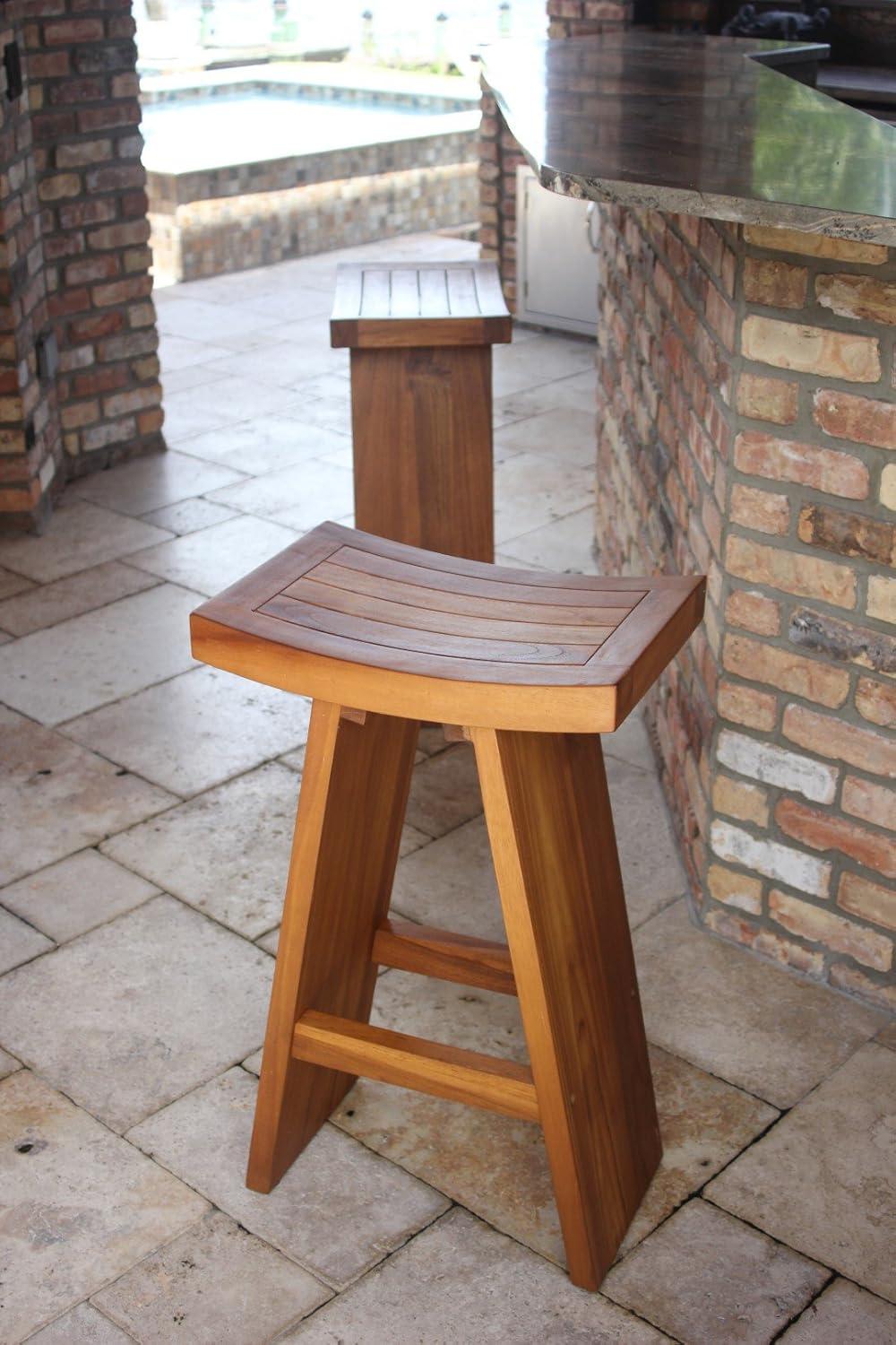 Teak 30'' Tall Indoor/Outdoor Bar Stool