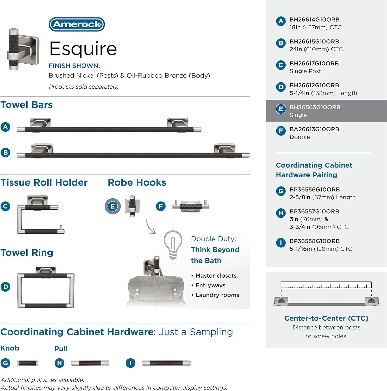 Esquire Wall Mounted Robe Hook