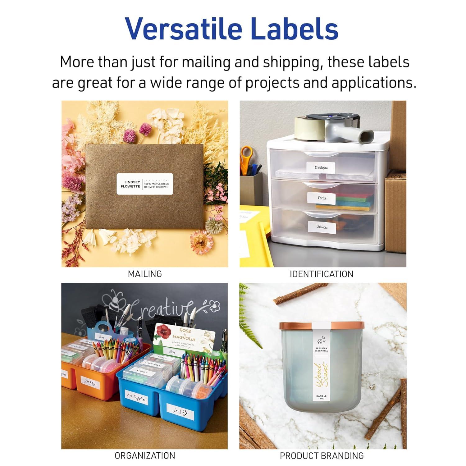 Avery Mini-Sheets File Folder Labels, 2/3" x 3-7/16", 300ct (2181)