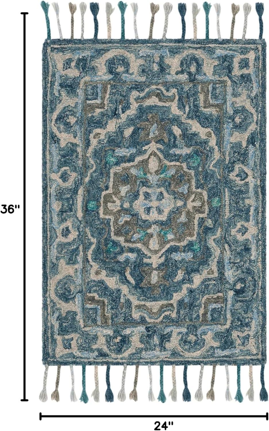 SAFAVIEH Aspen Melvin Oriental Wool Area Rug, Dark Blue/Grey, 10' x 14'