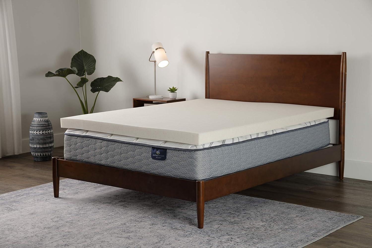 Serta CopperGel Memory Foam Mattress Topper, 3 Inch