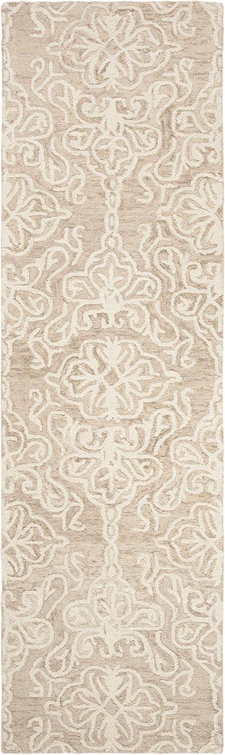 Blossom BLM112 Hand Tufted Indoor Runner Rug - Beige/Ivory - 2'3"x6' - Safavieh