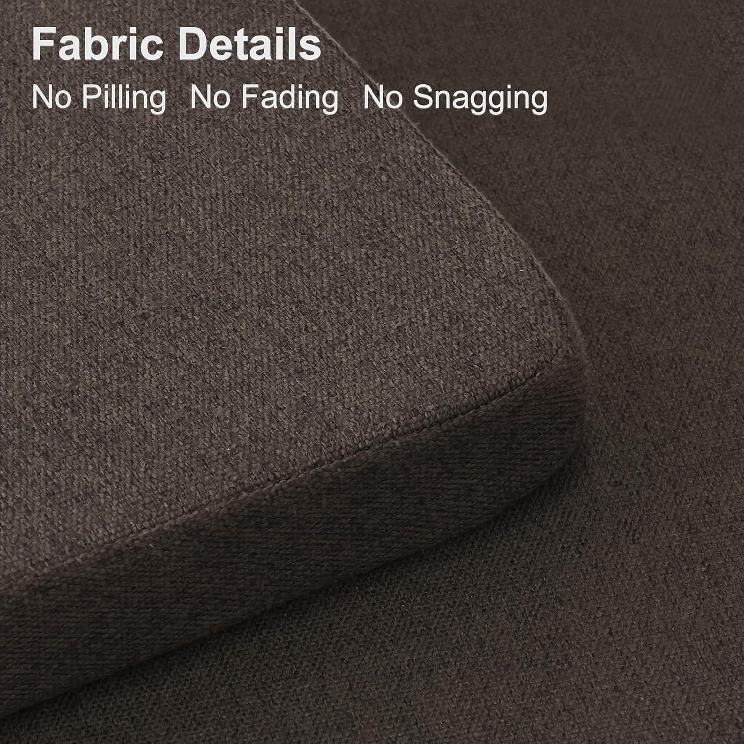 Shinnwa Kitchen Chair Cushions Set of 4, Non-Slip Dining Chair Cushions with Ties and Machine Washable Cover, 4 Pack, 17 x 16.5 x 2in, Dark Brown