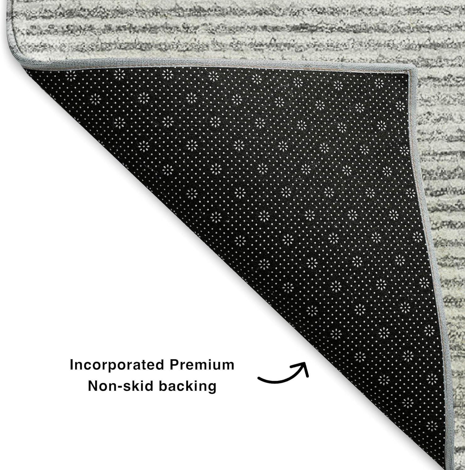 Addison Rugs Mayfield AMF647 Gray 2'6" x 3'10" Indoor Premium Machine Washable Rug, Silky Soft, Easy Clean, Non Shedding, Bedroom, Living Room, Dining Room, Kitchen, Patio Rug