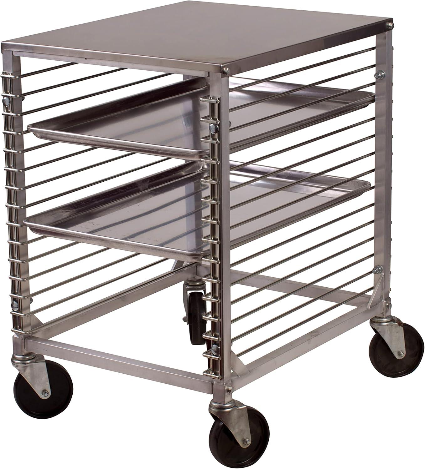 15-Tier Aluminum Sheet Pan Rack with Hard Top