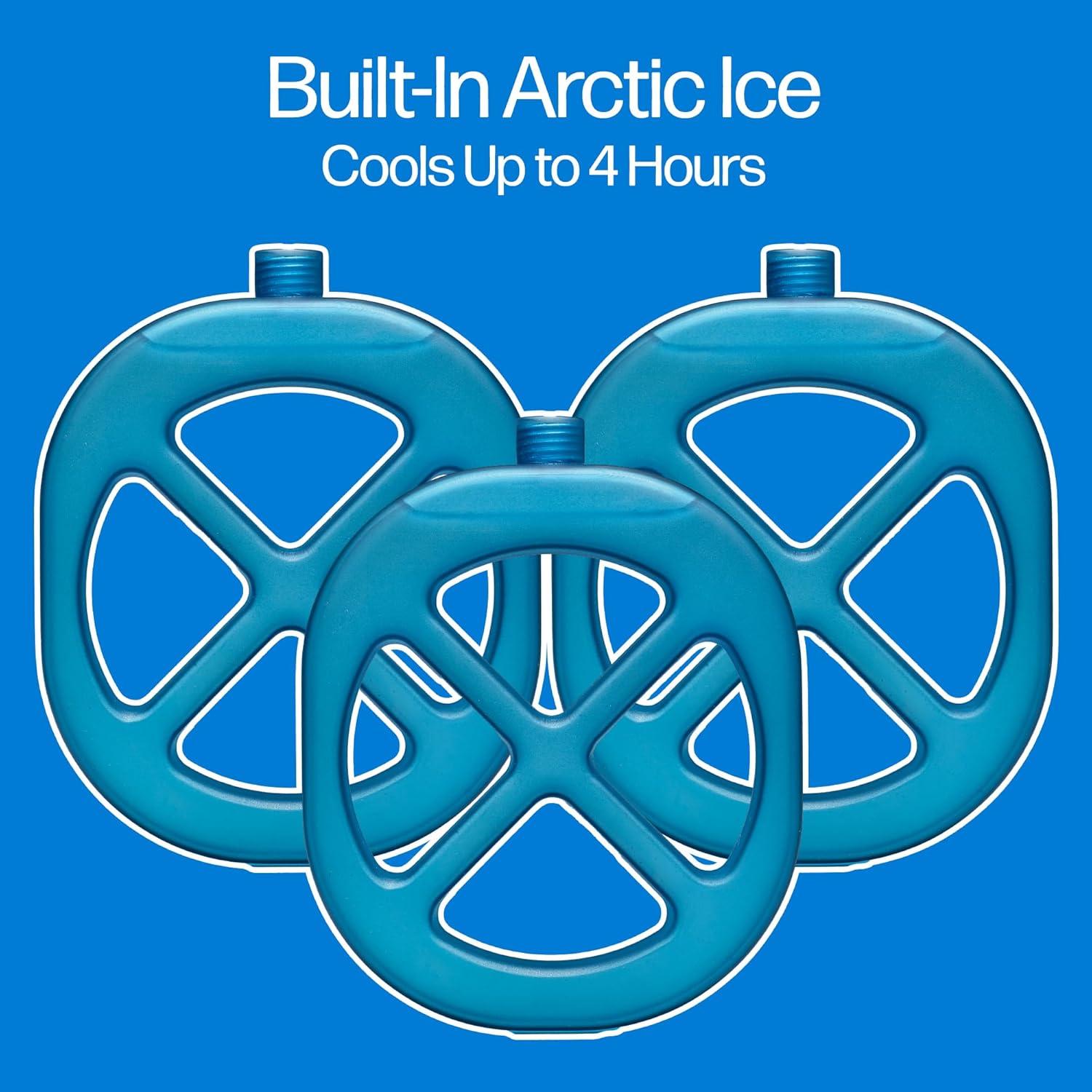 Arctic Air Ice Jet Air Cooler, 3 Speed Portable Cooler with LED, Lightweight & Compact Space Cooler