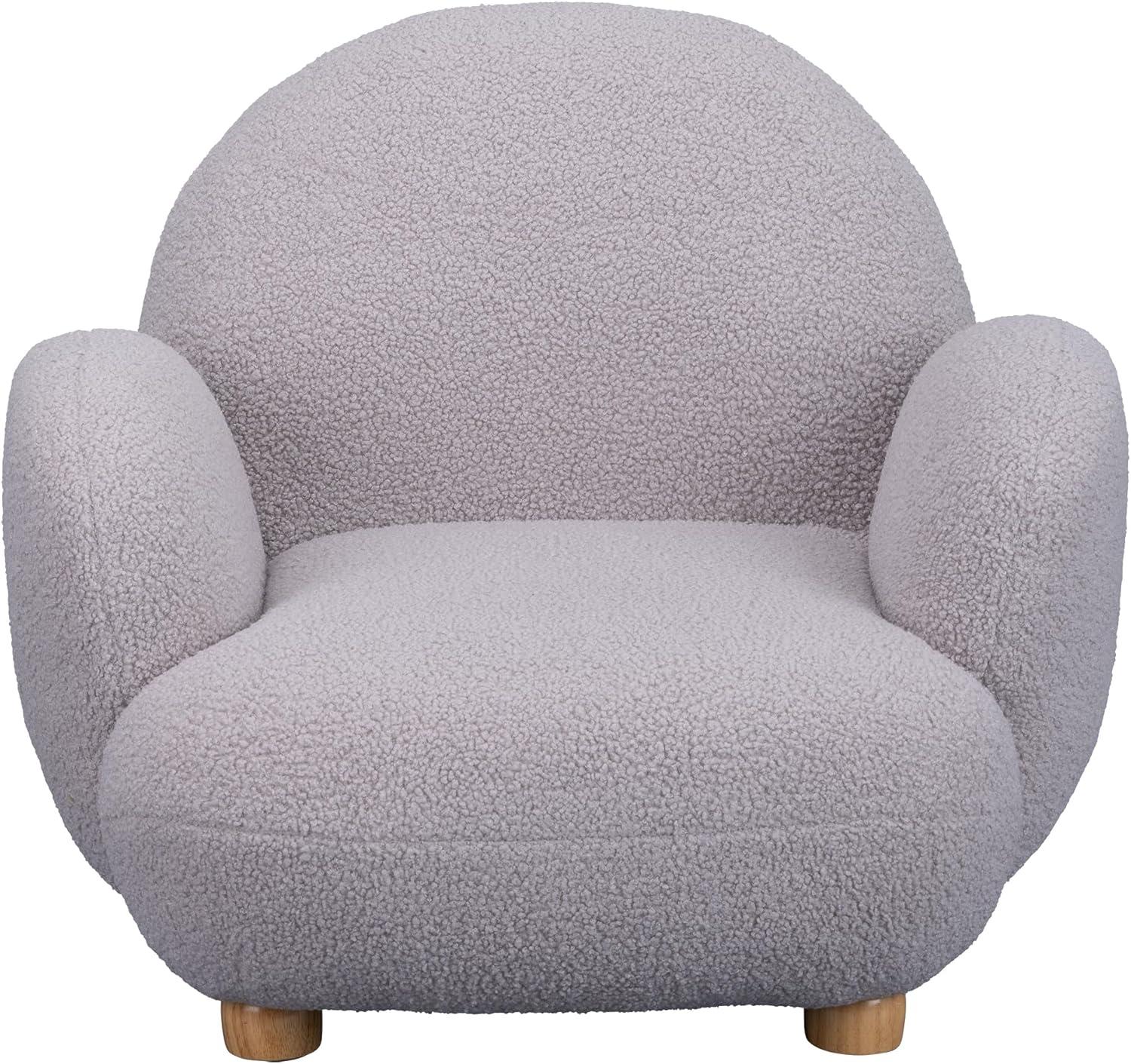 Sprogs Kids Comfy Plush Reading Chair With Arms - Sturdy Cushioned Accent Chair For Toddlers, Childrens Bedroom, Lounge, Preschool, Daycare - Teddy Bear Fabric