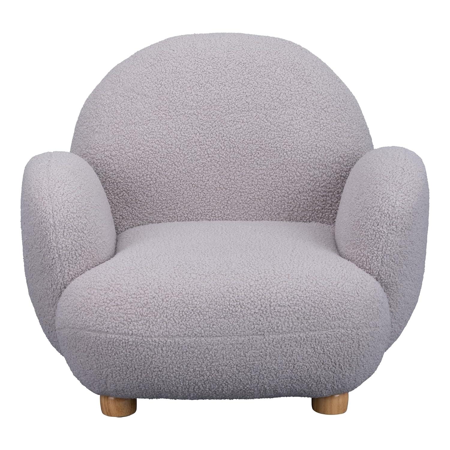 Sprogs Kids Comfy Plush Reading Chair With Arms - Sturdy Cushioned Accent Chair For Toddlers, Childrens Bedroom, Lounge, Preschool, Daycare - Teddy Bear Fabric
