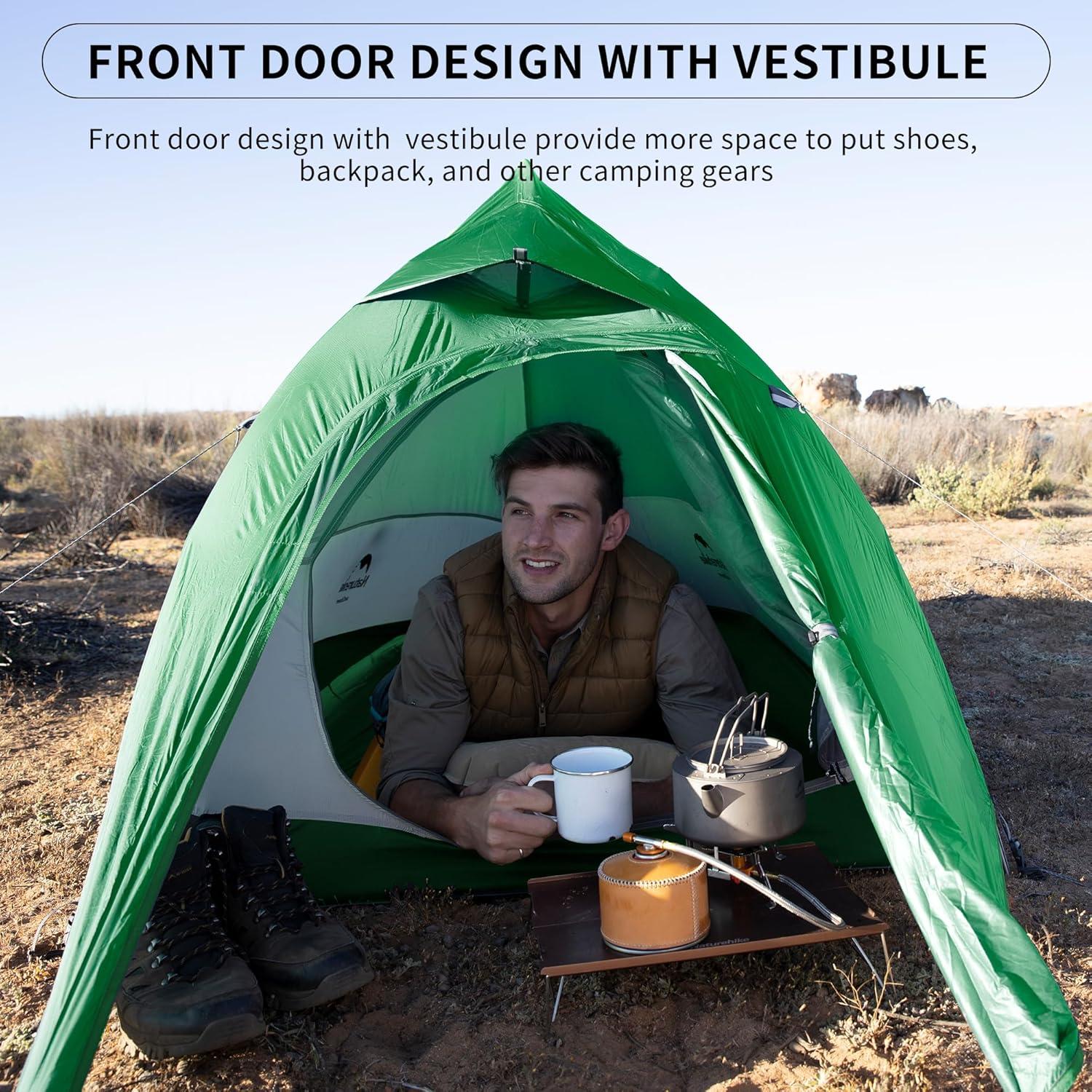 Naturehike Cloud-Up 1/2/3 Person Backpacking Tent Lightweight Waterproof
