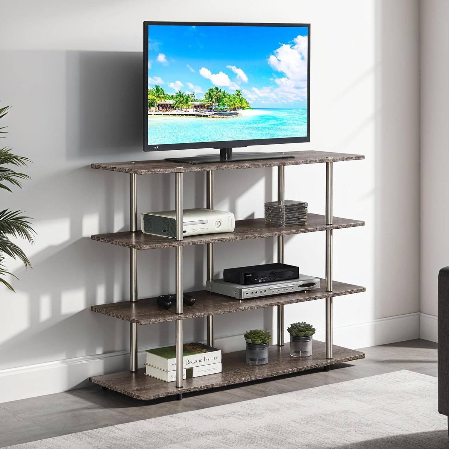 Convenience Concepts Designs2Go XL Highboy 4 Tier TV Stand, Multiple Finishes