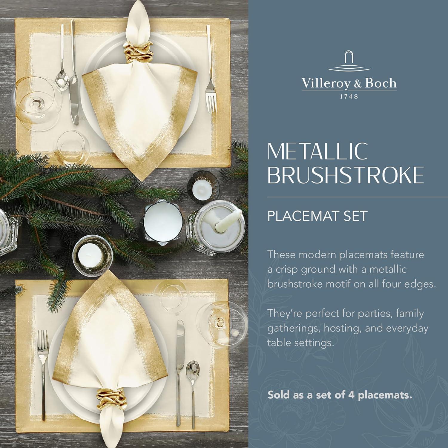 Villeroy & Boch Metallic Brushstroke Linen Blend Placemat & Reviews | Wayfair