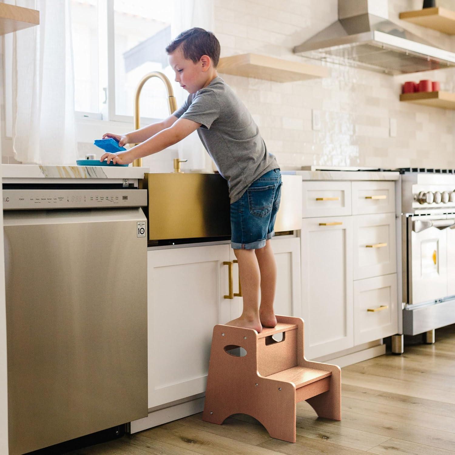 Classic Oak MDF 2-Step Stool