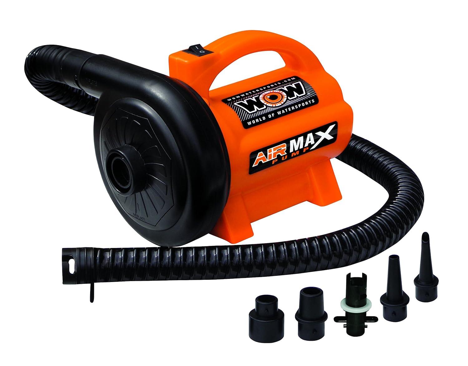 Wow Sports 120V Air Max Pump with 12' Power Cord, 1 Piece for Watersports inflatables